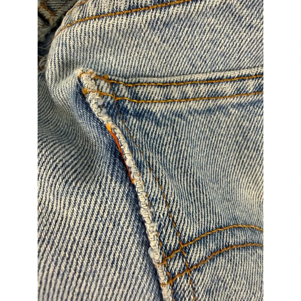 Vintage Levis 505 Orange Tab Regular Fit Straight Leg Jeans Light Wash 36x34